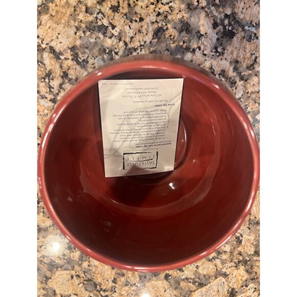 Tastefully Simply Red Ceramic Dip Chiller - Picture 3 of 4